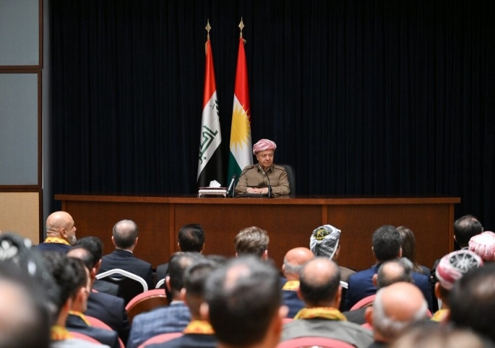 الرئيس بارزاني يجتمع مع مسؤولي وكوادر الفرع السادس لأوروبا للحزب الديمقراطي الكوردستاني