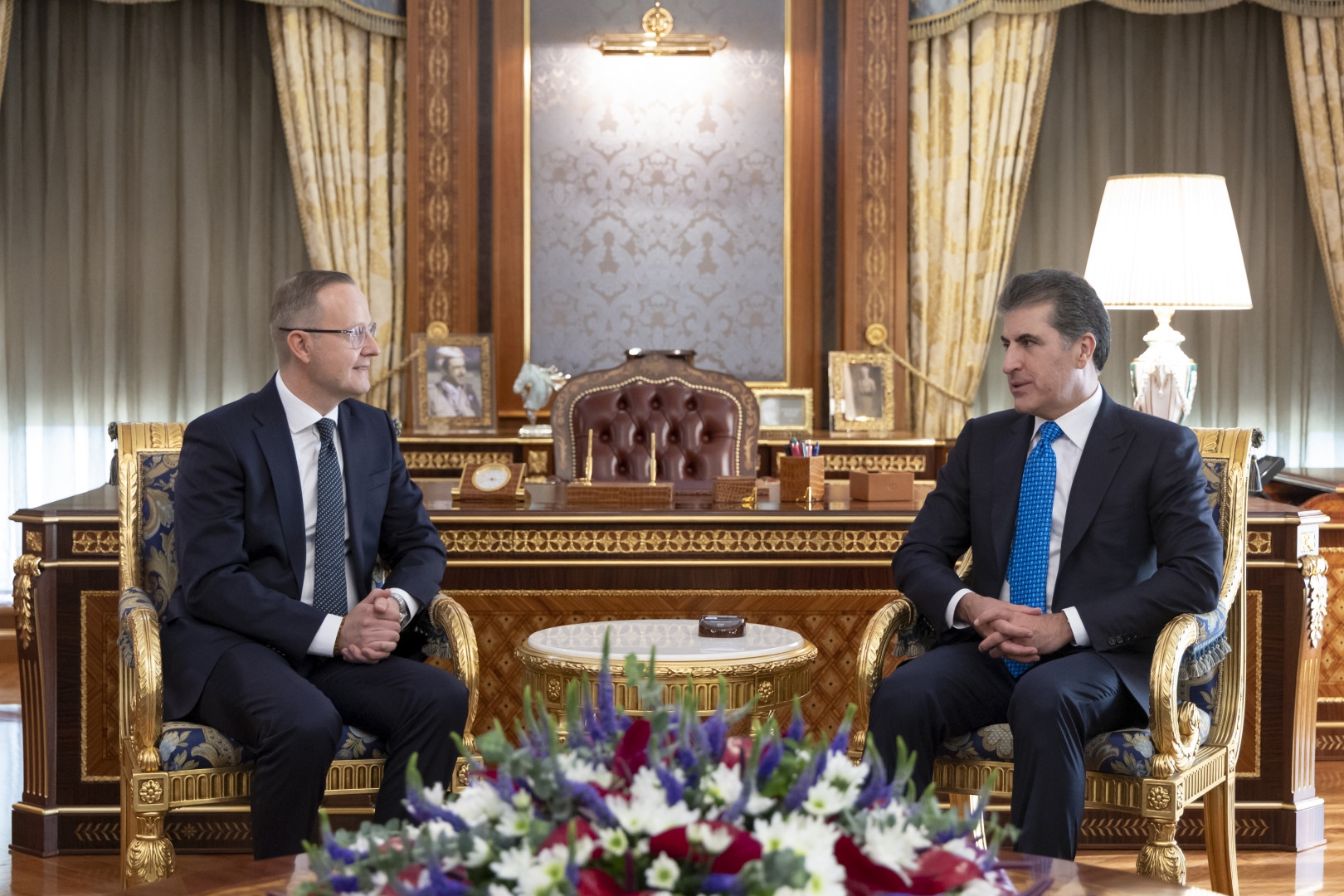 President Nechirvan Barzani receives the new Ambassador of Finland