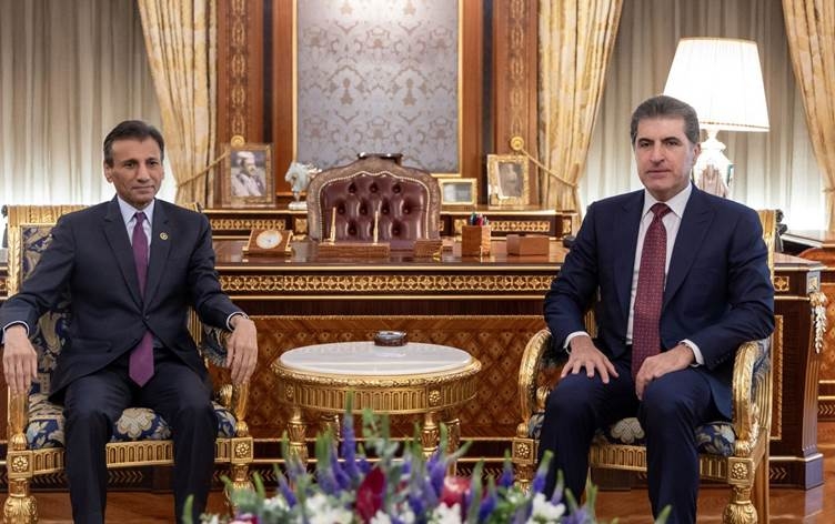 Nêçîrvan Barzanî û Nûnerê Sekreterê Giştî yê Neteweyên Yekbûyî civiyan