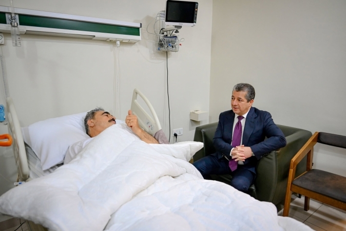 Mesrûr Barzanî ji tenduristiya Hîwa Ehmed Mistefa pirsî