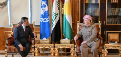 Serok Barzanî pêşwaziya Mihemed Hesan kir