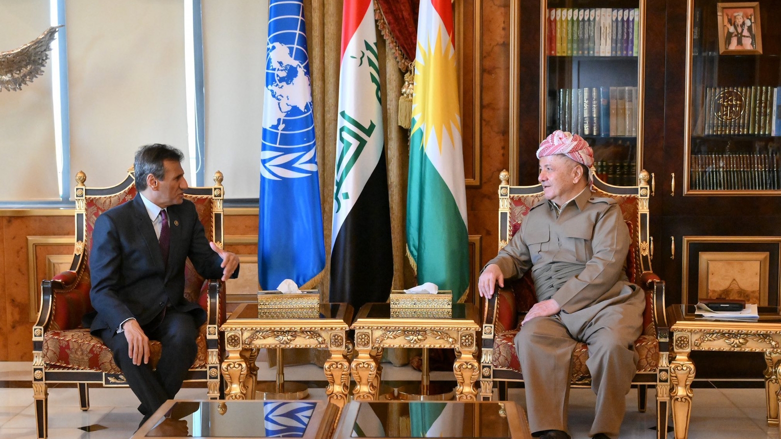 Serok Barzanî pêşwaziya Mihemed Hesan kir