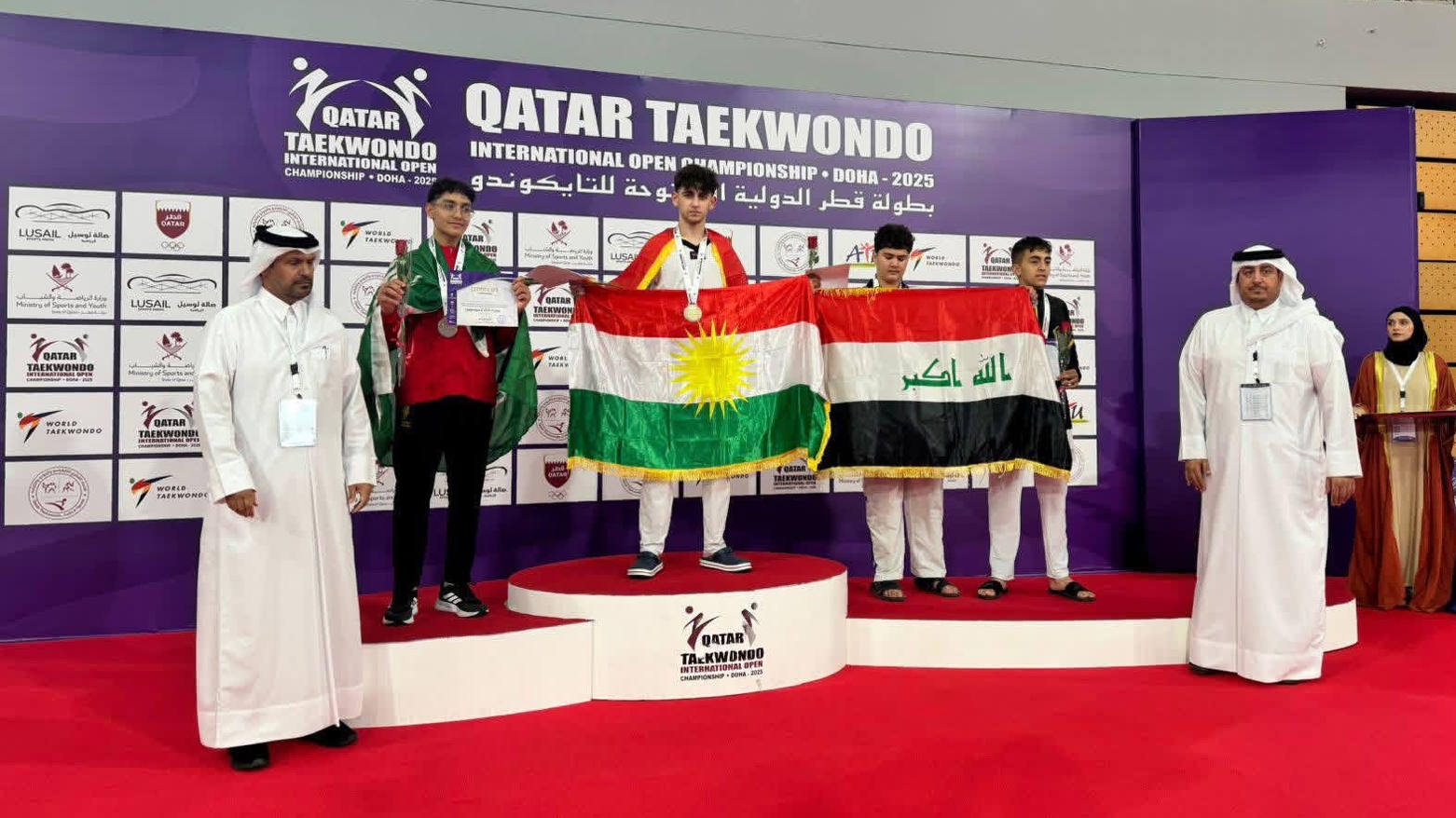 طالب من كوردستان يحصد المركز الأول في بطولة قطر الدولية للتايكواندو