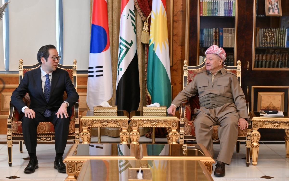 سەرۆک بارزانی : گەلی کوردستان ڕوانگەیەکی زۆر ئەرێنییان بەرانبەر وڵاتی کۆریای باشوور و گەلەکەی هەیە