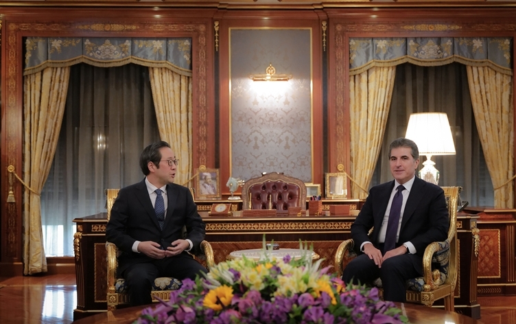 رئيس إقليم كوردستان يبحث مع سفير كوريا الجنوبية الجديد العلاقات الثنائية