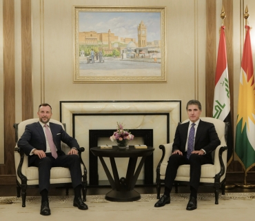 ســـه‌رۆكى هه‌رێمى كوردستان نێچيرڤان بارزانى و باڵيۆزى ئيتاڵيا دۆخی عێراق و هه‌رێمی کوردستان تاوتوێ ده‌که‌ن