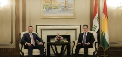 ســـه‌رۆكى هه‌رێمى كوردستان نێچيرڤان بارزانى و باڵيۆزى ئيتاڵيا دۆخی عێراق و هه‌رێمی کوردستان تاوتوێ ده‌که‌ن