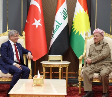 ســـەرۆک بارزانی و داودئۆغلۆ  پڕۆسەی چارەسەری ئاشتی لە تورکیا تاوتوێ دەکەن