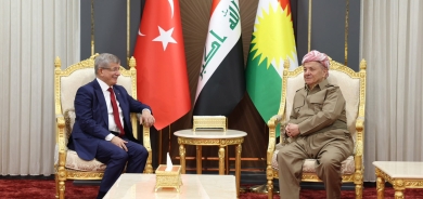Serok Barzanî û Davutoglu pêvajoya çareseriya aştiyê li Tirkiyeyê nîqaş kir