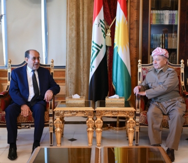 لە پیرمام سەرۆک مەسعود بارزانی پێشوازی لە بەڕێز نوری مالکی سەرۆکی هاوپەیمانێتی دەوڵەتی یاسا کرد.