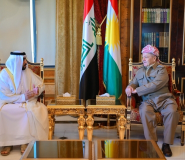 لە پیرمام سەرۆك مەسعود بارزانی پێشوازی لە بەڕێز (احمد حسن احمد سلیمان الشحي) کونسوڵی گشتی نوێی ئیمارات لە هەولێر کرد.