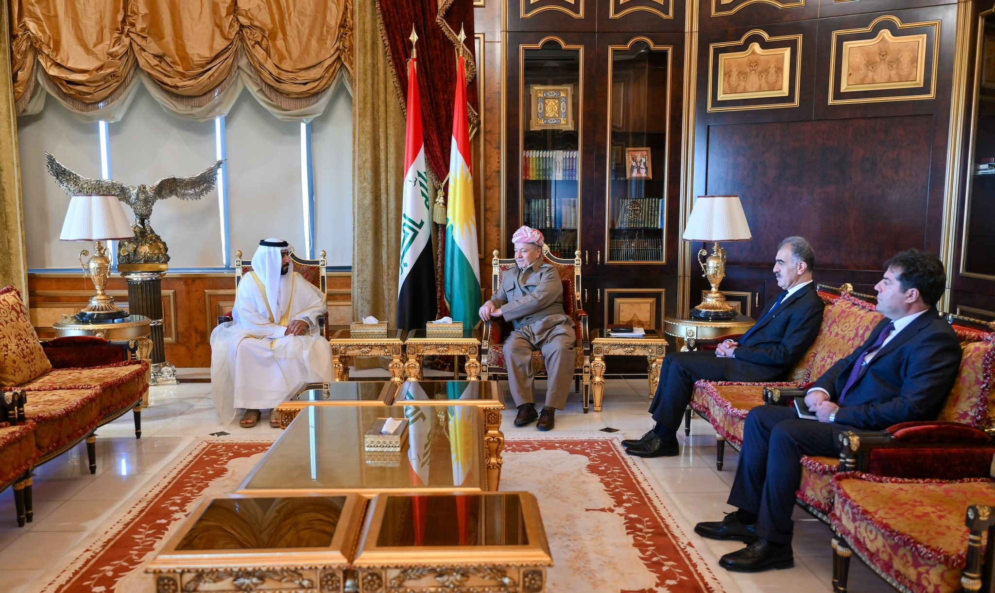 Serok Barzanî pêşwazî li Konsulê Giştî yê Îmaratê yê nû li Hewlêrê kir