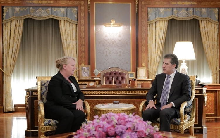 نيجيرفان بارزاني وسفيرة هولندا يبحثان الأوضاع في العراق ونتائج الانتخابات النيابية