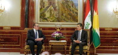 نێچيرڤان بارزانى، سه‌رۆكى هه‌رێمى كوردستان، پێشوازیی له‌ به‌ڕێز جۆشوا هاریس، هەڵسووڕێنەری باڵیۆزخانەی ئەمەریكا لە عێراق و شاندێكى ياوه‌رى كرد.