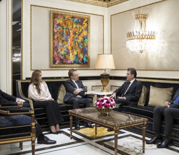 نێچیرڤان بارزانی، سەرۆکی هەرێمی کوردستان، پێشوازیی لە بەڕێز پاتریک دۆرێل، باڵیۆزی فەڕەنسا لە عێراق و شاندێکی یاوەری کرد.