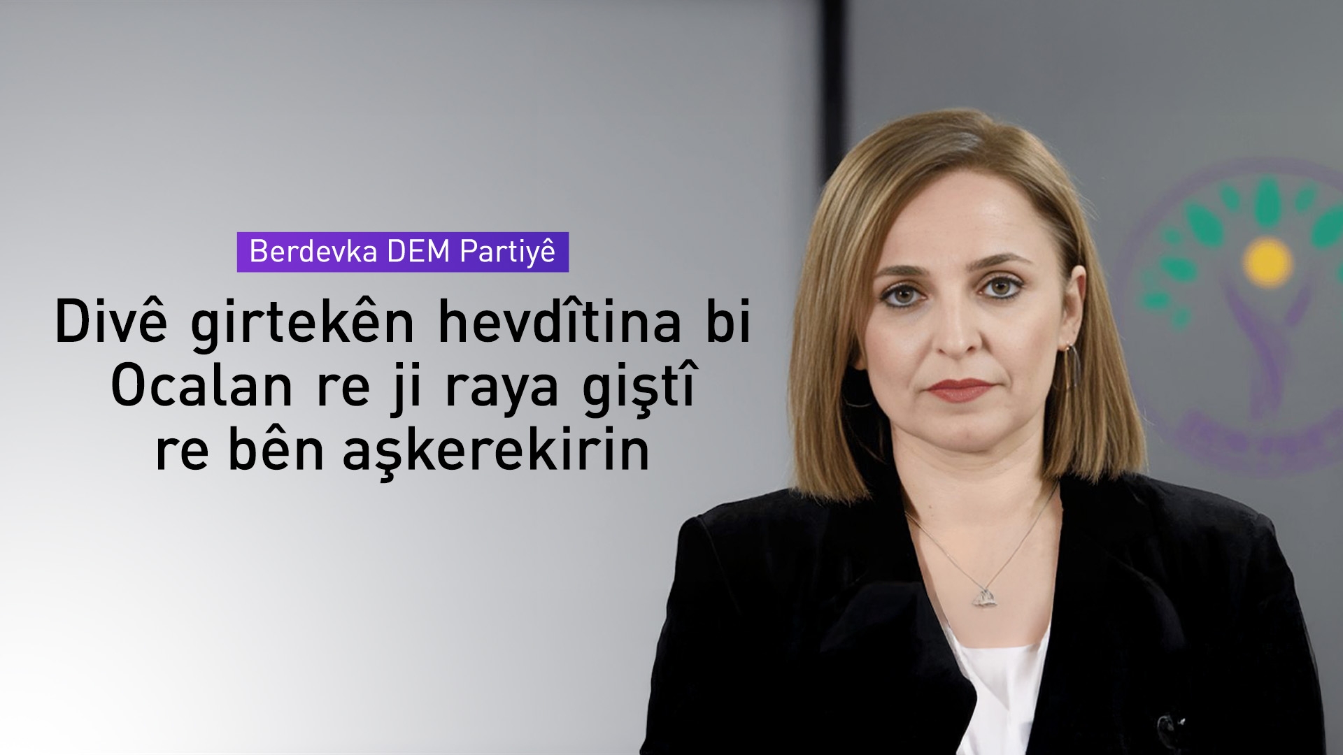 Ayşegul Dogan: Hevdîtina bi Ocalan re dê pêvajoyê bipêş bixe