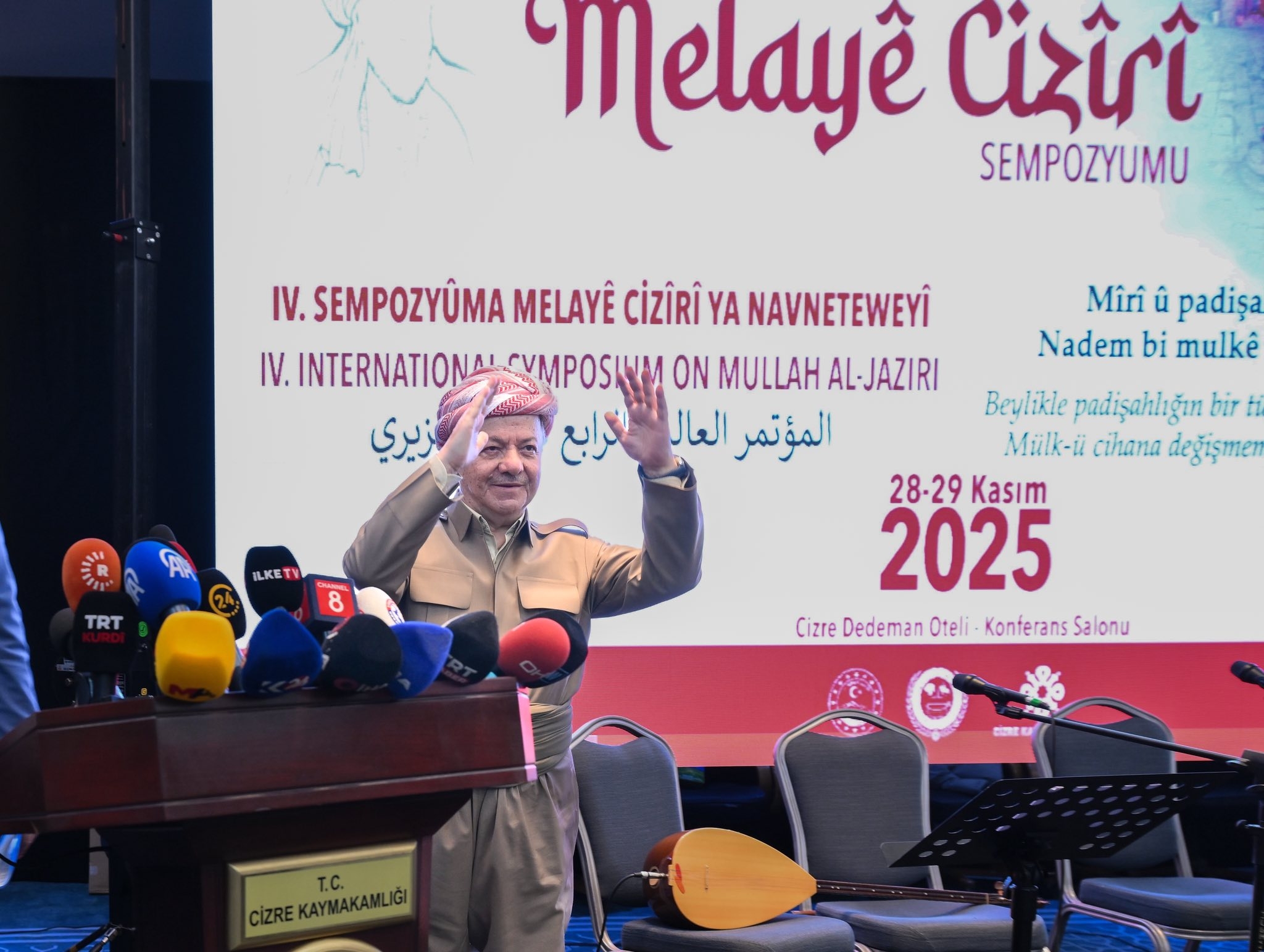 President Barzani Participates in Fourth Mala Jaziri Symposium in Şırnak