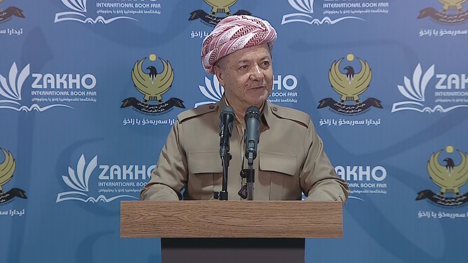 سەرۆک بارزانی  پەیامێکی سۆزداریی ئاراستەی خەڵکی شارەکە کرد و خۆشحاڵی خۆی بە سەردانەکەی دەربڕی.