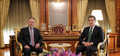 نێچيرڤان بارزانى، سه‌رۆكى هه‌رێمى كوردستان، پێشوازيى له‌ به‌ڕێز دانيێل هون، باڵيۆزى سويسرا له‌ عێراق كرد.