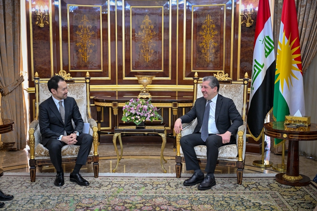 مــەســـرور بــارزانـــی، سەرۆکی حکوومەتی هەرێمی کوردستان، پێشوازی لە شاندێکی وەزارەتی دەرەوەی ژاپۆن کرد