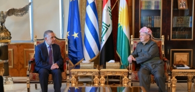 Balyozê Yûnanistanê ji Serok Barzanî re: Ezmûna gelê Kurdistanê mînaka  dewlemendiyê ye