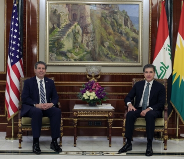 نێچيرڤان بارزانى، سه‌رۆكى هه‌رێمى كوردستان، پێشوازیى له‌ به‌ڕێز مايكڵ ڕيگه‌س، جێگرى وه‌زيرى ده‌رەوه‌ى ئه‌مه‌ريكا كرد