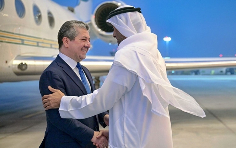 Prime Minister Barzani Arrives in the UAE on an Official Visit