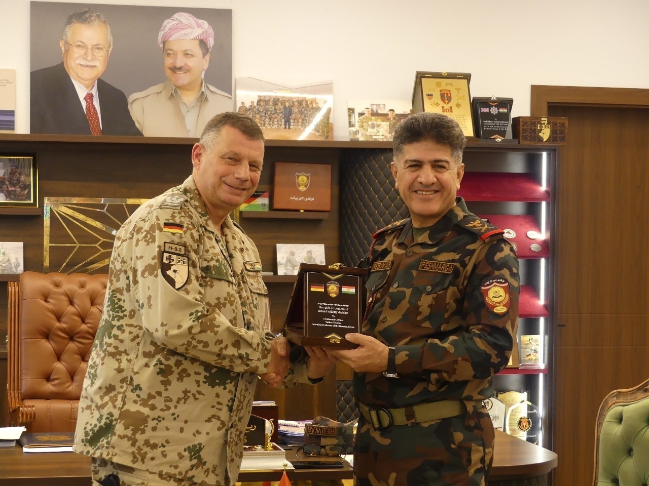 وفد من القوات الألمانية يزور فرقتي المشاة الثانية والرابعة في قوات البيشمركة