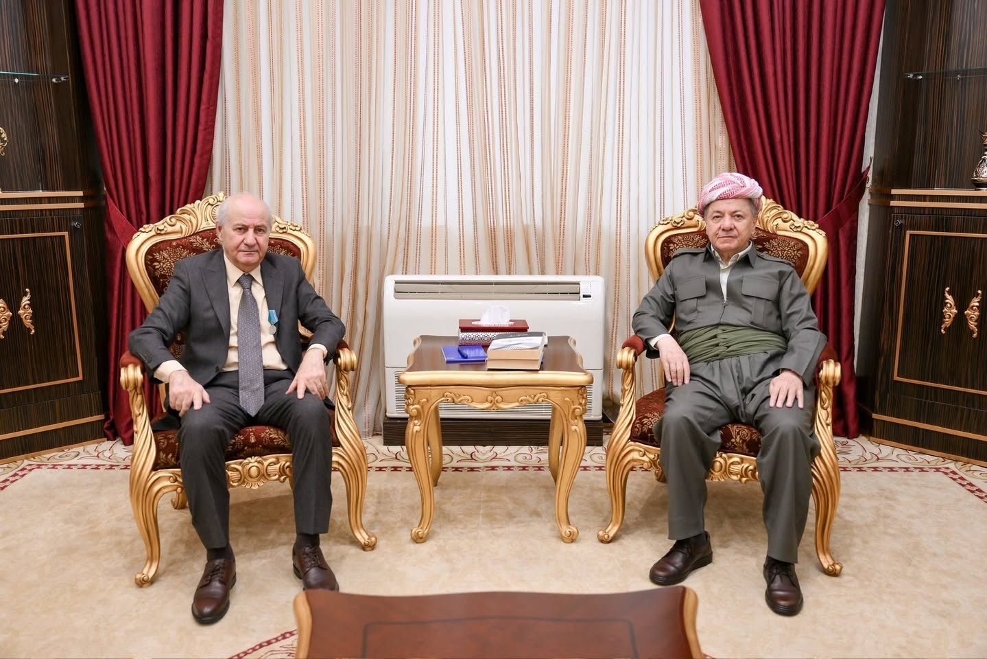 Serok Barzanî pêşwazî li Dr. Reşad Mîran kir