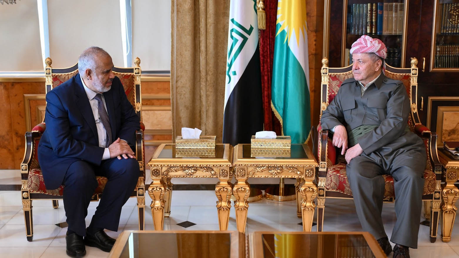 الرئيس بارزاني والعزاوي يناقشان التطورات السياسية وخطوات ما بعد انتخابات البرلمان