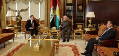 لـە پیرمام ســــەرۆک مــەســعـــود بــــارزانـــی پێشوازی لە د.رافع ئەلعیساوی جێگری سەرۆک وەزیرانی پێشووتری فیدڕاڵی کرد.