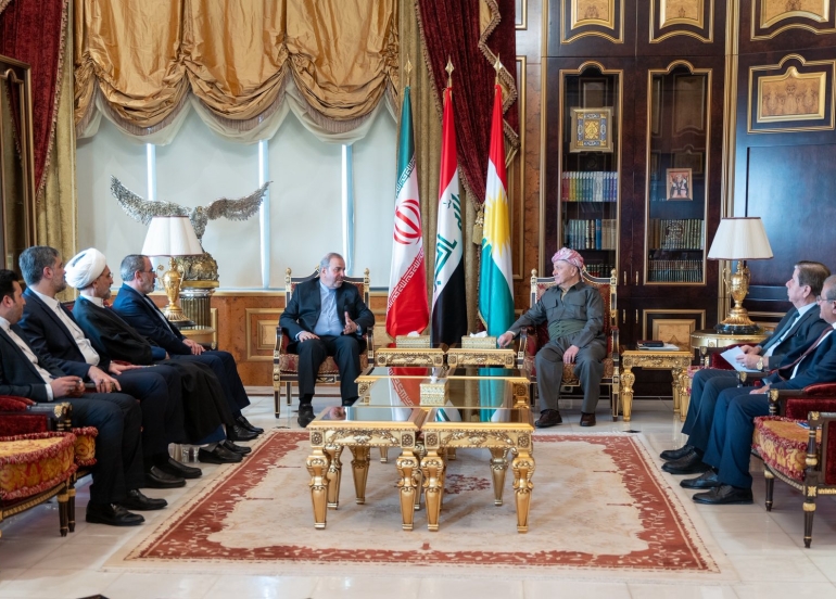 لە پیرمام، سەرۆك مەسعود بارزانی پێشوازی لە بەڕێز محەممەد کازم ئال سادق باڵیۆزی کۆماری ئیسلامی ئێران لە عێراق کرد.