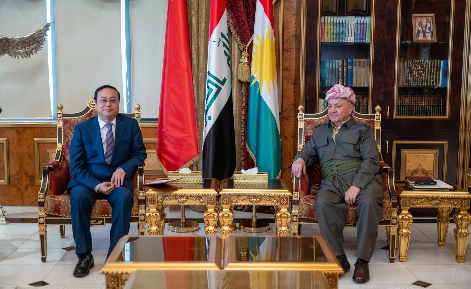 الرئيس بارزاني ووفد من الحزب الشيوعي الصيني يبحثان أهمية مكانة إقليم كوردستان