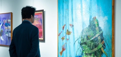 هونەرمەند (محەمەد فەتاح) پێشانگەیەكی تایبەتی شێوەكاری كردەوە