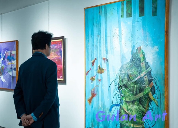 هونەرمەند (محەمەد فەتاح) پێشانگەیەكی تایبەتی شێوەكاری كردەوە