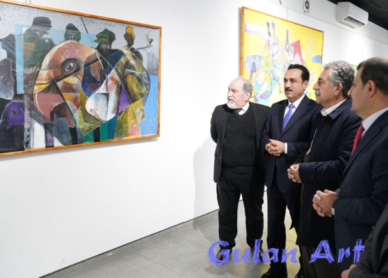 هونەرمەند (محەمەد فەتاح) پێشانگەیەكی تایبەتی شێوەكاری كردەوە