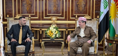 رئيس حكومة إقليم كوردستان يستقبل البطل الكوردي بادين حسو