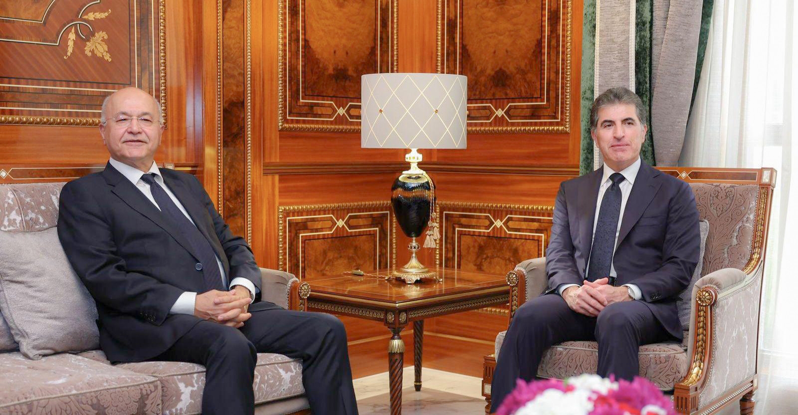 President Nechirvan Barzani congratulates Dr. Barham Salih