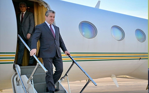 مەسرور بارزانی، سەرۆکی حکوومەتی هەرێمی کوردستان بە سەردانێکی فەرمی گەیشتە میسر