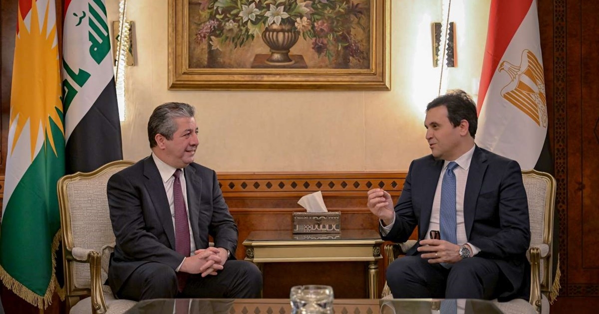 Prime Minister Masrour Barzani arrives in Egypt on an official visit