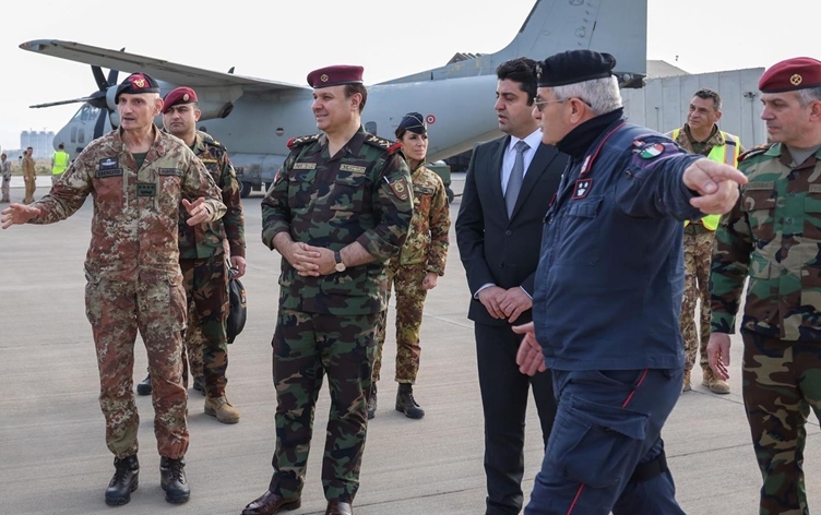 رئيس أركان الجيش الإيطالي يشيد بدور البيشمركة بتعزيز الأمن في المنطقة