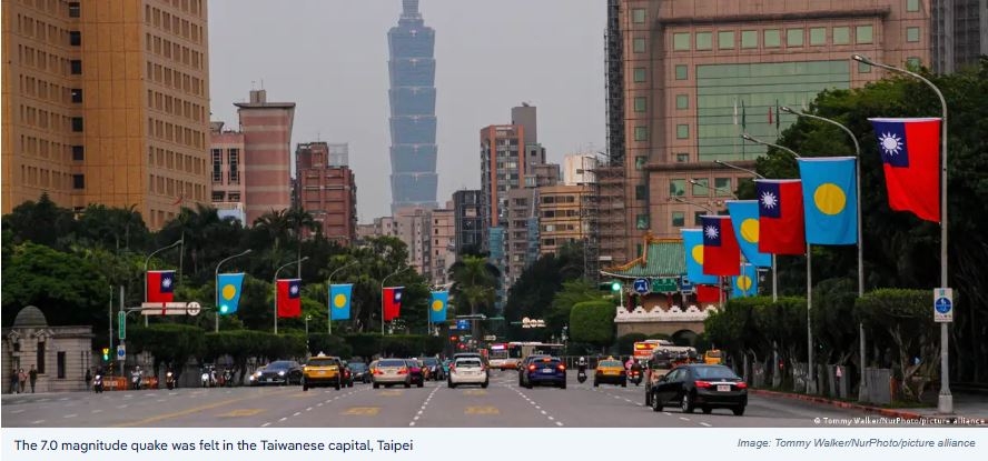 7.0-Magnitude Earthquake Strikes off Northeastern Taiwan, Shakes Taipei