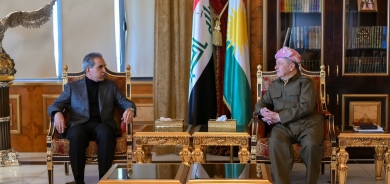 لە پیرمام سەرۆک مەسعود بارزانی پێشوازی لە بەڕێز فائق زێدان، سەرۆکی ئەنجوومەنی باڵای دادوەریی عێراق کرد.