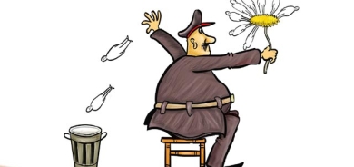 كاریكاتێر، ئەم كاریكاتێرە باس لە لەناوبردنی مرۆڤەكان دەكات