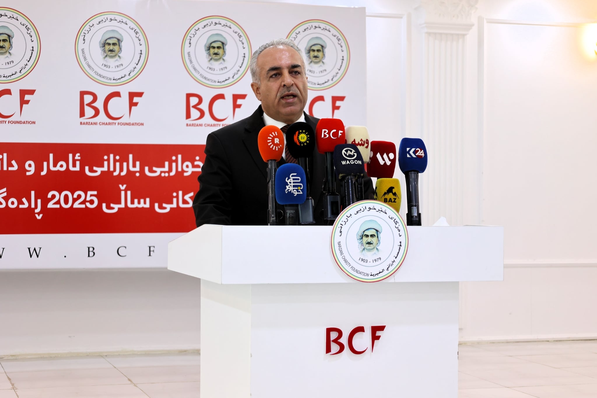 داتای كار و چالاكییەكانی دەزگای خێرخوازیی بارزانی لە ساڵی 2025