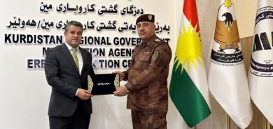 هێزەکانی پاسەوانی سنور لە سنوری پارێزگای هەولێر و ئیدارەی سەربەخۆی سۆران سەردانی دیوانی بەڕێوەبەرایەتی گشتی ده‌زگای مین- یان كرد