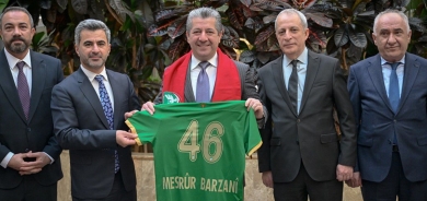 Serokwezîr Masrûr Barzanî pêşwazî li şanda Amedsporê kir