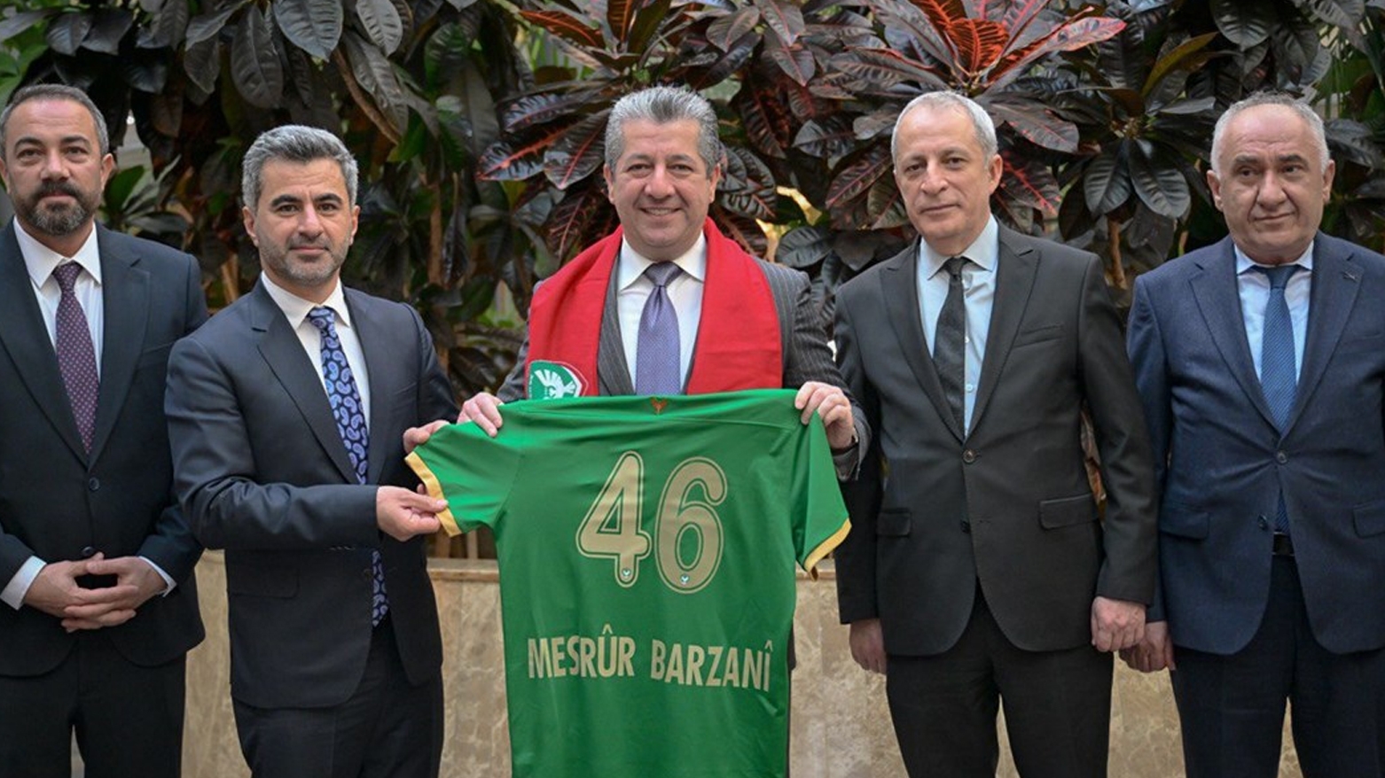 Serokwezîr Masrûr Barzanî pêşwazî li şanda Amedsporê kir