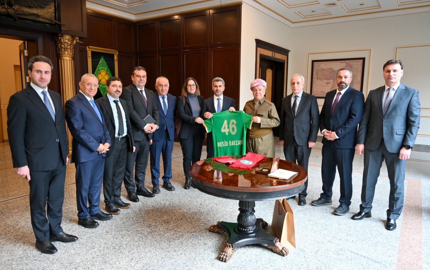 Serok Barzanî pêşwaziya şandeke Desteya Rêvebir a Kluba Werzîşê ya Amed Sporê kir