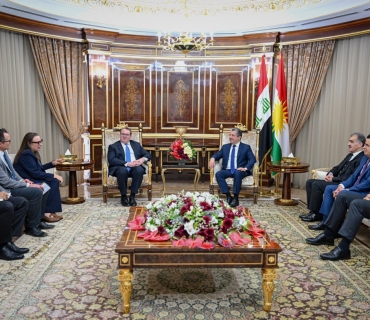 مەسرور بارزانی، سەرۆکی حکوومەتی هەرێمی کوردستان, پێشوازی لە جۆشوا هاریس، هەڵسوڕێنەری باڵیۆزخانەی ئەمەریکا لە عێراق کرد.